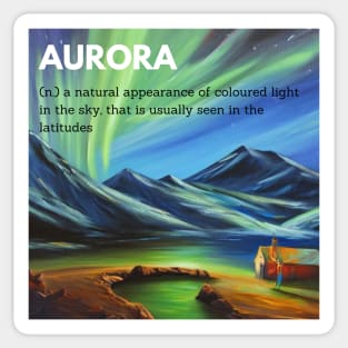 aurora borealis norway light sticker Sticker